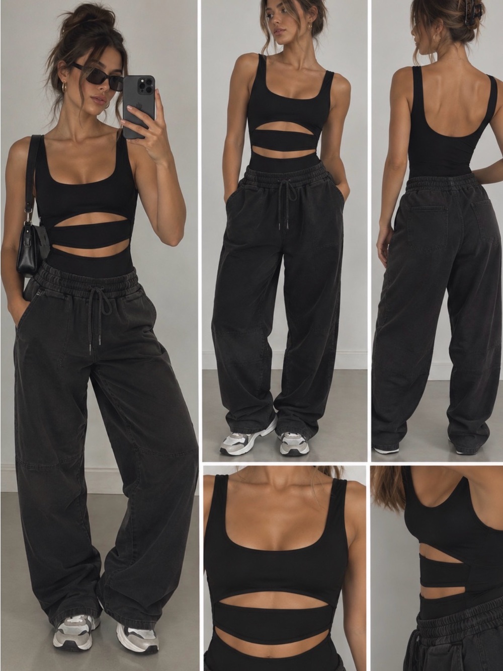 Black Women's Cutout BodySuit Size M